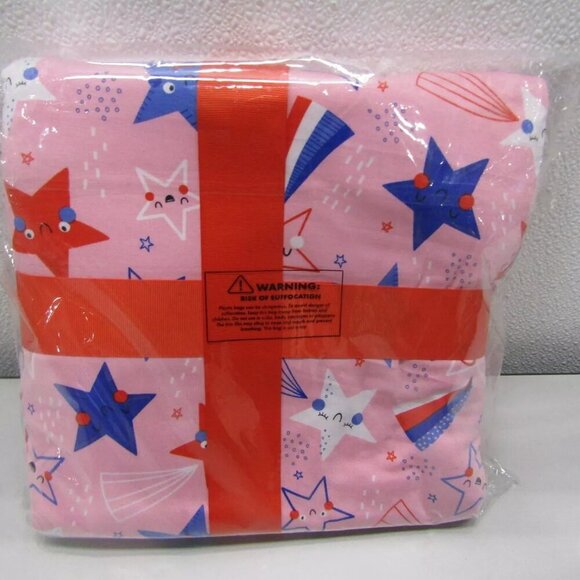 Home By Littlesleepies Bamboo Cloud Blanket Pink Stars & Stripes, 50 x 50 inches - Picture 4 of 5